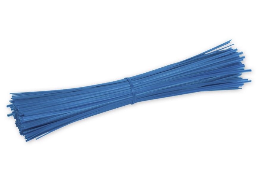 Product image for 9" Plastic Coated Blue Wire Ties - Item# 35