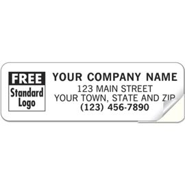 373-Advertising Labels, Padded, Paper, White 2 3/4 X 7/8"373