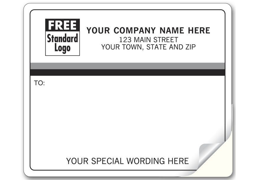 Product image for Mailing Labels, Laser/Inkjet with Black/Gray Stripes - Item# 3796