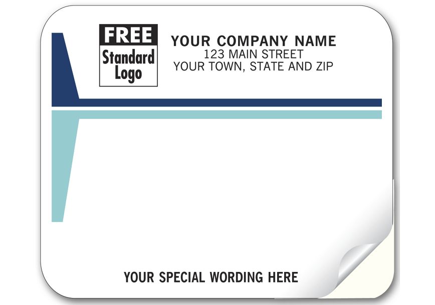Product image for Mailing Labels, Laser/Inkjet, White w/ Blue Stripes - Item# 3797