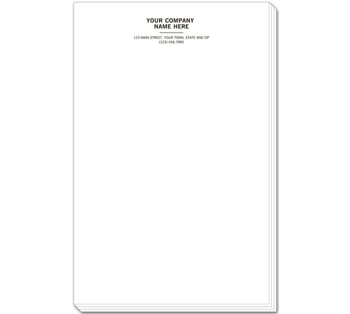 Promotional Products Large Letterhead Format Personalized Notepads