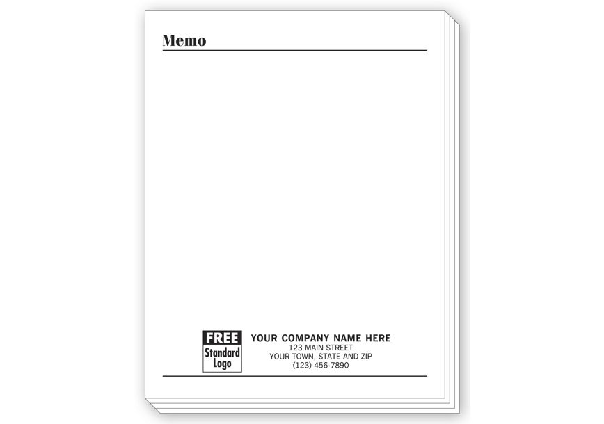 Product image for Personalized Notepads with Bottom Imprint, Small - Item# 3850
