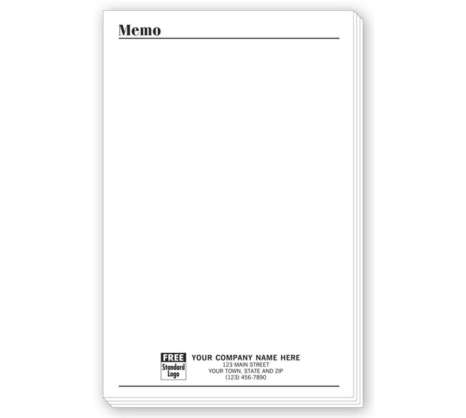 Large Personalized Notepads with Bottom Imprint - 3851