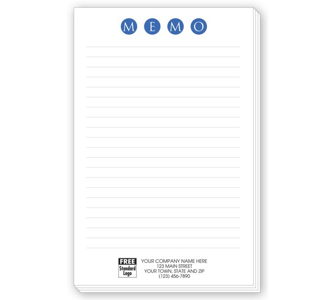 Promotional Products Large MEMO Personalized Notepads with Lines