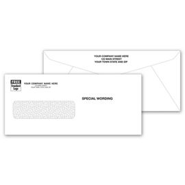 39004-Single Window Envelope, Return Address On Front and Flap39004