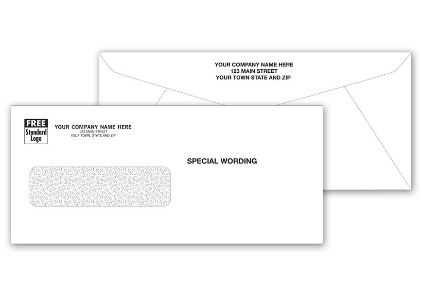Product image for Single Window Envelope, Return Address On Front and Flap - Item# 39004