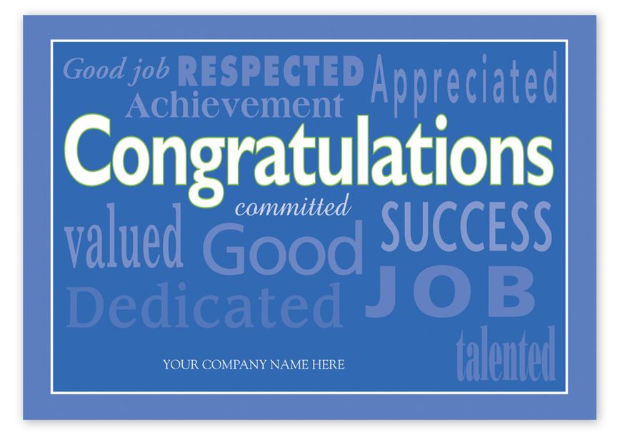 Product image for Blue Bravos Congratulations Cards - Item# 3EH053