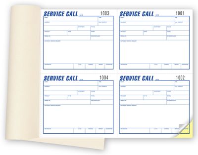 Service Call Books - Service Call Book - 4 by Deluxe