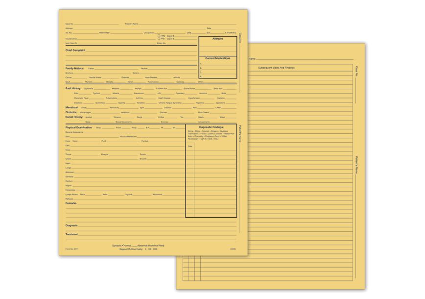 Product image for Genl Practice Record W/O Accts - Item# 4011