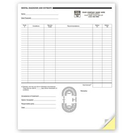 4053-Dental Diagnosis and Estimate Forms, 2 Part4053