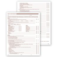 Dental Health History Questionnaires, 2 Sided, No Hole Punch