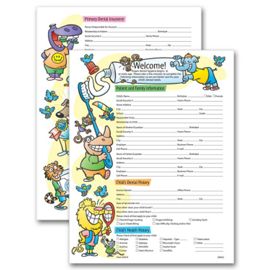 4073-Two-Sided Registration & History Form Pediatric Dental4073