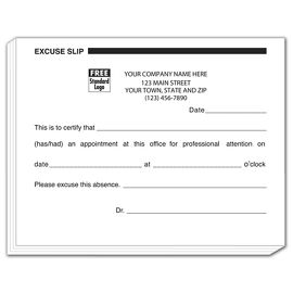 4556-Patient Excuse Slips, Imprinted4556