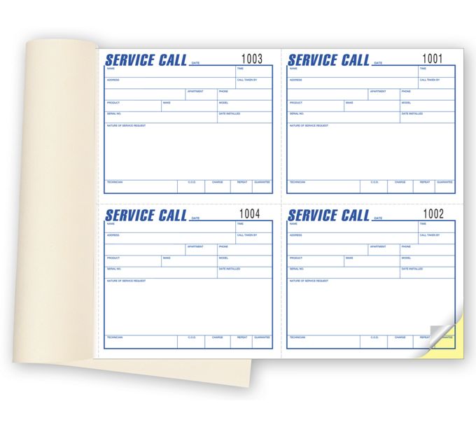 Service Call Books - Service Call Book - 4 by Deluxe