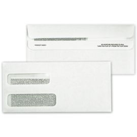 Business Envelopes - Custom Printed Double Window Envelope 6 3/16 x 3 3/4 -  91567 by Deluxe