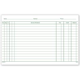 507-Patient Account Records, 2 Sided, White Ledger507