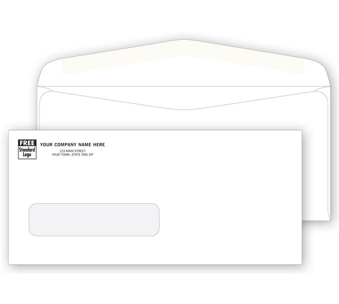 Business Envelopes - Custom Printed Single Window Envelope - 5086 by ...