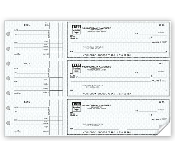 Order 3-On-A-Page Manual Business Checks Online | Free Shipping ...