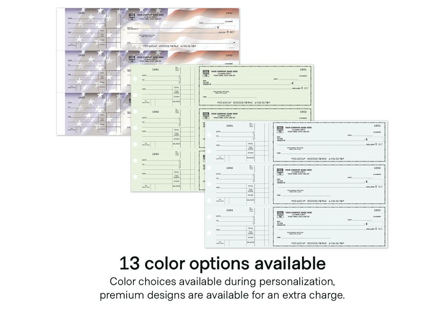 Side Tear Business Size Checks - 3-To-A-Page