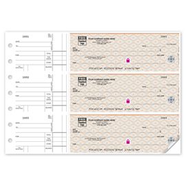 53220PS-Deluxe High Security Vibrant 3-On-A-Page Business Size Check53220PS