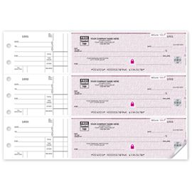 53220SK-Deluxe High Security Susan G. Komen 3-On-A-Page Check53220SK