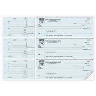 Side-Tear Voucher Business Checks w/CFP, 3-On-A-Page