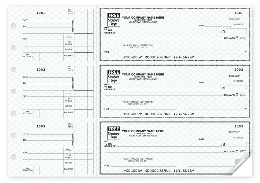 Product Side-Tear Voucher Business Checks w/CFP, 3-On-A-Page53220Z