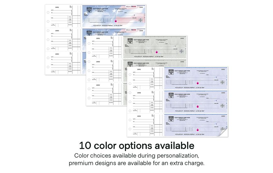 Product image for High Security 3/Page Business Checks, Voucher, End Stubs - Item# 53222HS_col