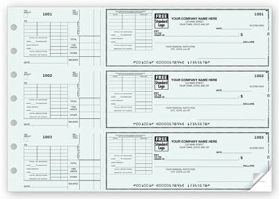 Business Checks - 3-On-A-Page Check With Corner Voucher - 53223N by Deluxe