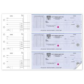 53225HS-High Security 3/Page Business Checks, Side Voucher End Stubs53225HS
