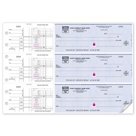 53226HS-High Security 3/Page Payroll Disbursement Check, Side Tear53226HS