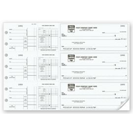53226N-3-On-A-Page Payroll & Disbursement Check Side-Tear Vouchers53226N