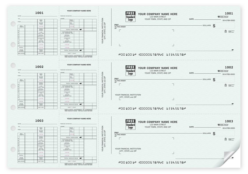 Product image for Payroll Check Works With Window Envelope, 3-On-A-Page - Item# 53227Z