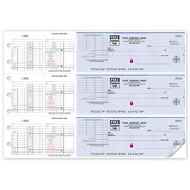 53228HS-High Security 3/Page Payroll Check With Corner Voucher53228HS