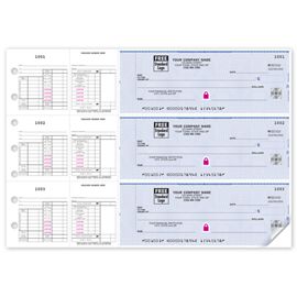 53230HS-High Security 3/Page Salary Payroll Check, End Stub & Panel53230HS