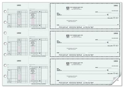 Business Checks - 3-On-A-Page Salary Payroll Check - 53230N by Deluxe ...