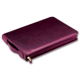 53248N-3-On-A-Page Zippered Leather-Like Urethane Portfolio53248N