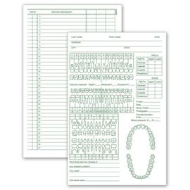 534-Dental Exam Records, Two-Sided, 5" x 8"534