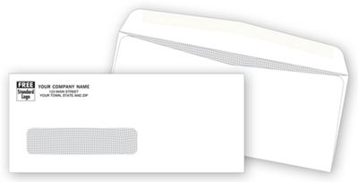 Business Envelopes - Custom Printed Single Window Confidential Envelope ...