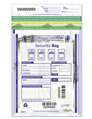 Order Clear Single Pocket Deposit Bags, 10 x 15