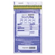 9 1/2 x15" Dual Pocket Deposit Bag, Clear Front, Opaque Back