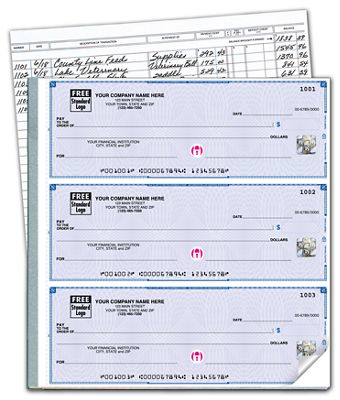 3-On-A-Page High Security Deskbook Business Check | Deluxe