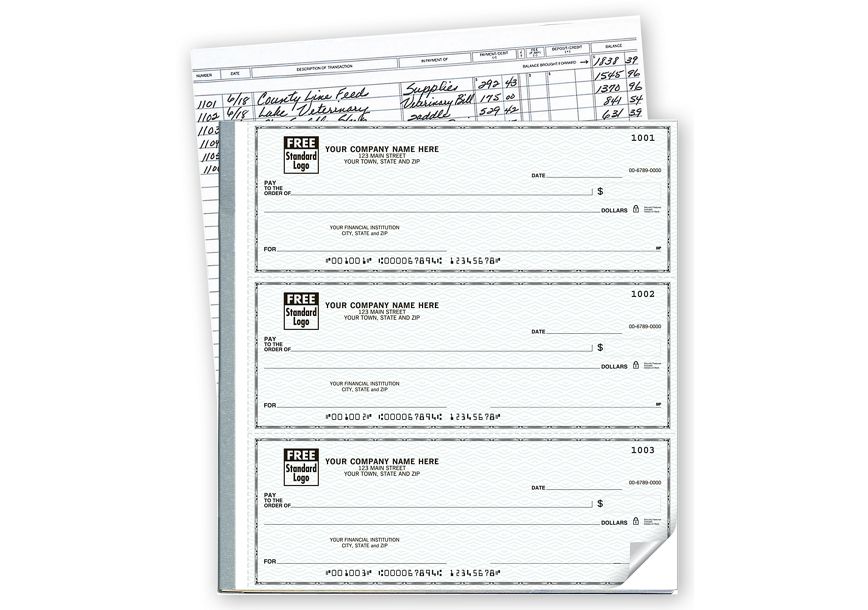3-on-a-Page Deskbook Business Check - General Purpose - 54031N