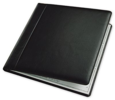 Checkbook Covers - 3-On-A-Page Leather Cover, Executive Deskbook Checks ...