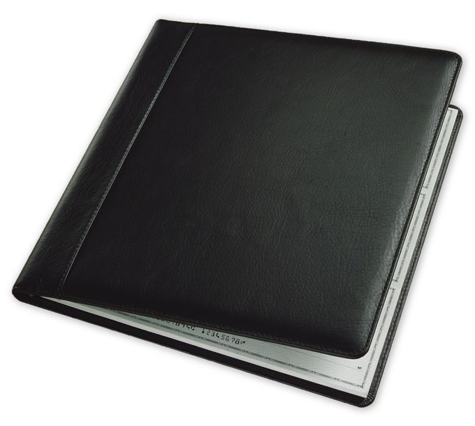 Black Leather Checkbook Cover