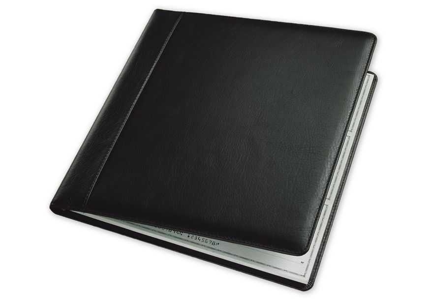Product image for 3-On-A-Page Leather Cover, Executive Deskbook Checks - Item# 54034N