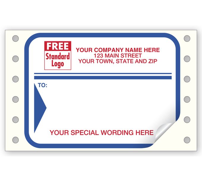 Business Labels - Continuous Mail Label with Border Choice - 542C by Deluxe