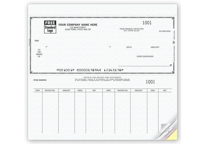 Product image for Typewriter Window Voucher Business Check - Item# 55200N