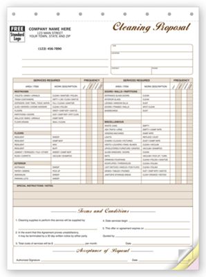 Cleaning Service Proposal With Checklist 5521 By Deluxe   5521