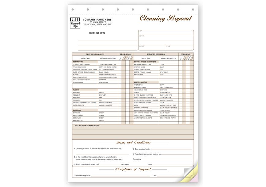 Product image for Cleaning Service Proposal with Checklist - Item# 5521